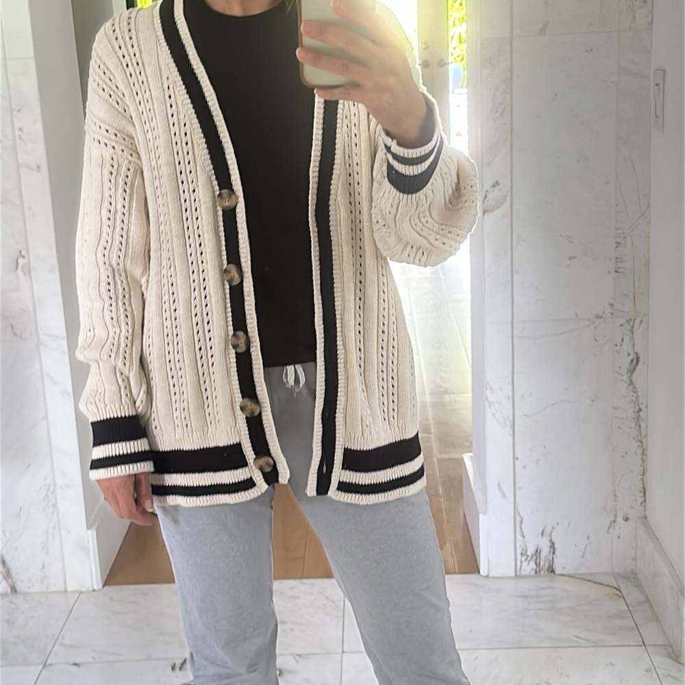 Sanctuary Sport Stripe Cardi in Eco Natural XS - Picture 8 of 8